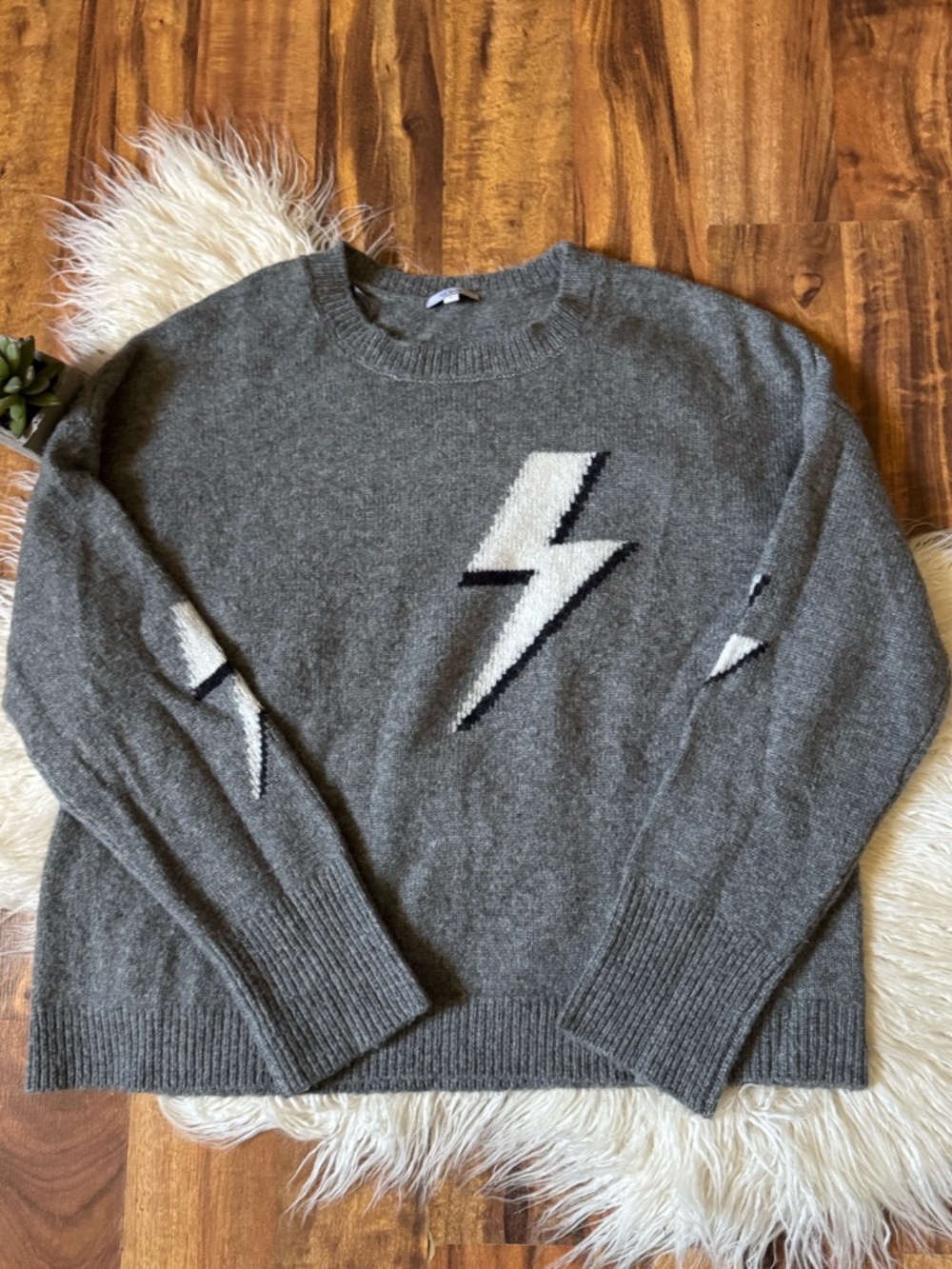 Rails Virgo Bolted Lightning Bolt Sweater Gray